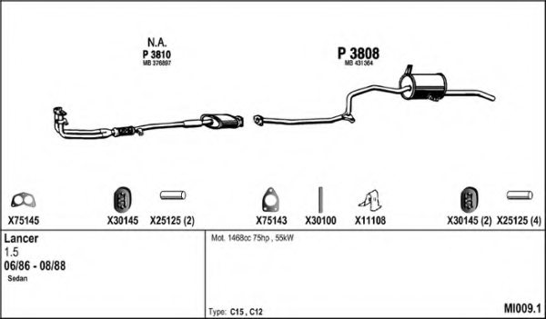 FENNO MI009.1 Exhaust System